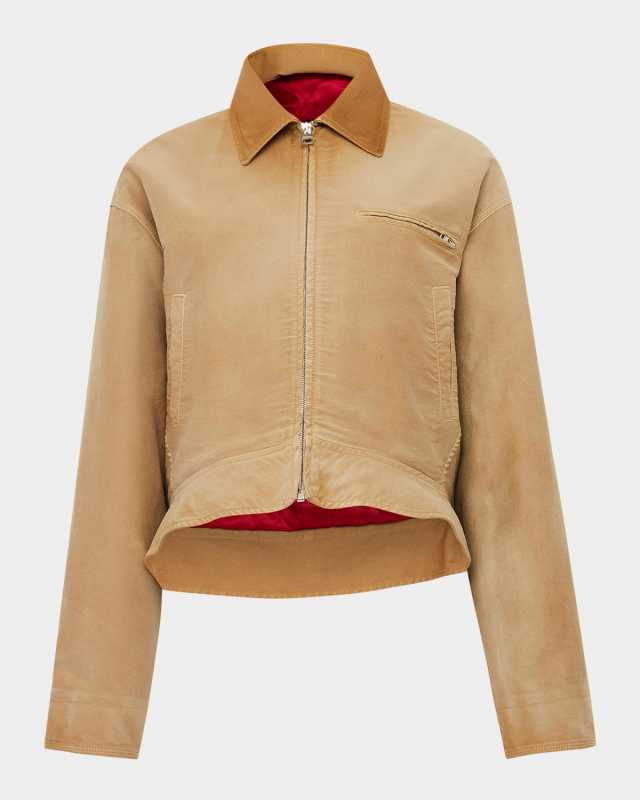 Curved Hem Workwear Jacket